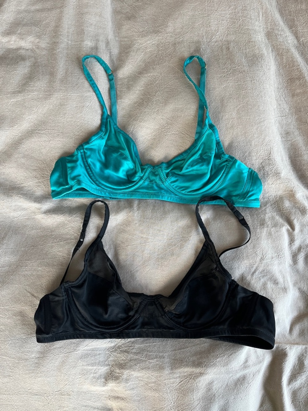 Two silk bras from Kiki de Montparnasse